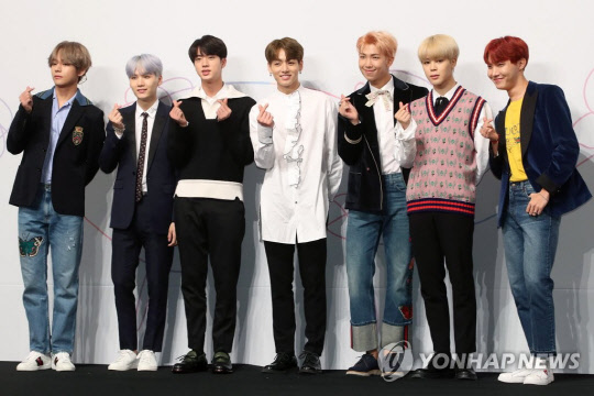 방탄소년단 모습. <연합뉴스>